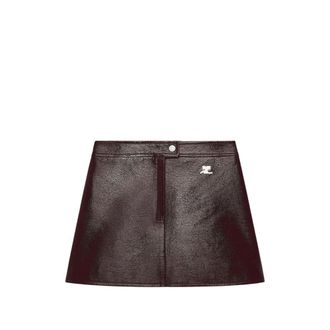 Courr&egrave;ges Reedition Vinyl Mini Skirt