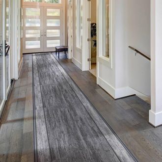 Runrug Hallway Runner Rug - Non-Slip, Hardwearing, 5.4mm - Rama in Grey | Size: 100 cm x 390 cm