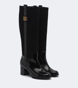 Dolce & Gabbana Botas DG de ante con piel