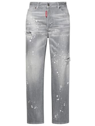 Dsquared2 Grey Cotton Blend Jeans
