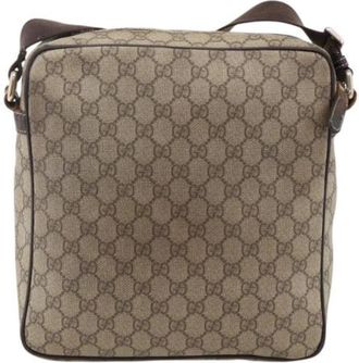 Gucci Pre-owned Leren Cross Body Tas - unisex - Vintage Schoudertas - Beige - ONE Size - Leer - Vintage