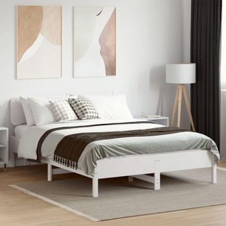 vidaXL Vidaxl - Estructura De Cama Sin Colch&oacute;n Madera De Pino Blanca 140x200 Cm
