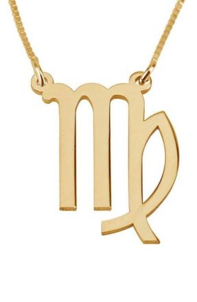 MELANIE MARiE Zodiac Pendant Necklace in Gold Plated - Virgo at Nordstrom