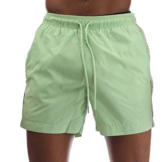 HUGO BOSS Hugo Heren Fab Tape Logo Zwemshort (Groen)