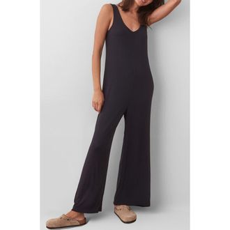Marine Layer Lexi Rib Lounge Jumpsuit in Navy at Nordstrom, Size Small