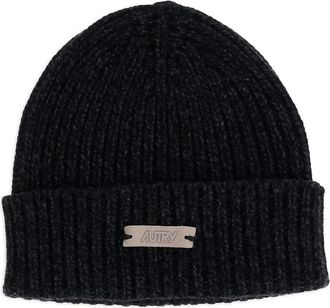 Autry Zwarte gebreide muts met eenhoornontwerp - Heren - Hoeden - Zwart - ONE Size - Accessoires
