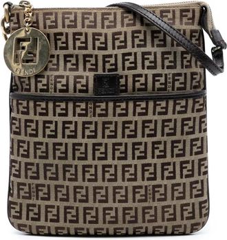 Fendi Borsa a tracolla Forever in tela con motivo Zucchino 2000-2010 - Marrone