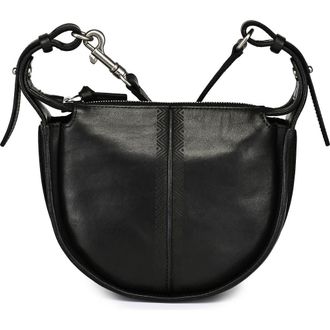 OLD TREND Dahlia Genuine Leather Compact Structured Crossbody in Black at Nordstrom