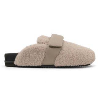 Roam Womens Fuzzy Loafer Mule In Cement