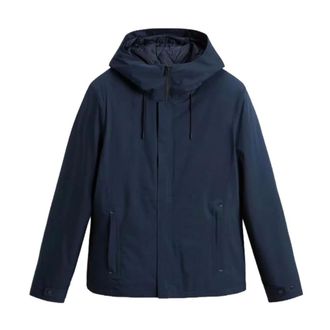 Woolrich Jassen, Heren, Blauw, 2Xl, Leer, 3-in-1 Crestmont Jacket