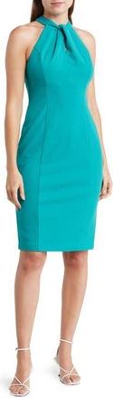 Julia Jordan Twist Neck Sheath Dress in Turquiose at Nordstrom Rack, Size 12