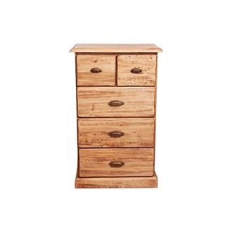 Biscottini International Biscottini - Cassettiera Country in legno massello di tiglio finitura naturale 63x41x100 cm