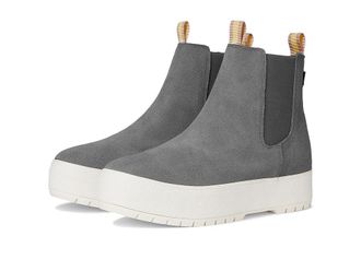 Keds The Platform Chelsea Lug Womens Boots Grey Suede : 9.5 B - Medium, Suede/Synthetic
