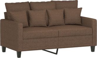 vidaXL Sof&aacute; De 2 Plazas De Tela Marr&oacute;n 120 Cm Vidaxl