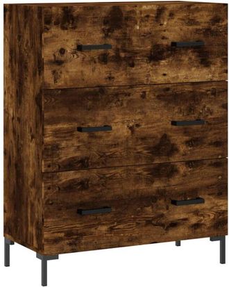 vidaXL Vidaxl - Aparador de madera de ingeniería roble ahumado 69,5x34x90 cm