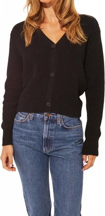 John & Jenn River Cardigan In Caviar