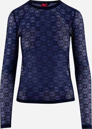 Pinko Pinko stretch kanten trui met logopatroon