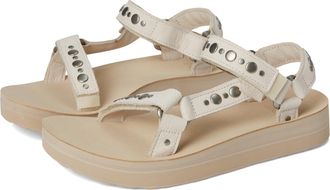 Teva Womens Midform Universal Studded Leather Sandals - Coconut/White Pepper - 4