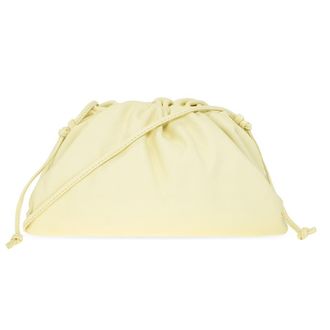 Bottega Veneta The Mini Pouch Leather Clutch Bag In Zest Washed