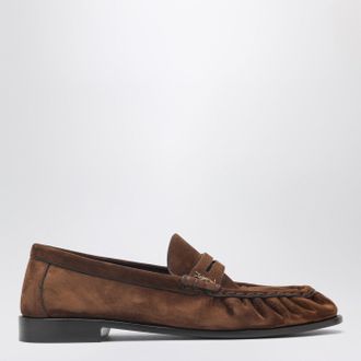 Saint Laurent Mocassini Le Loafer Dark Havana in suede