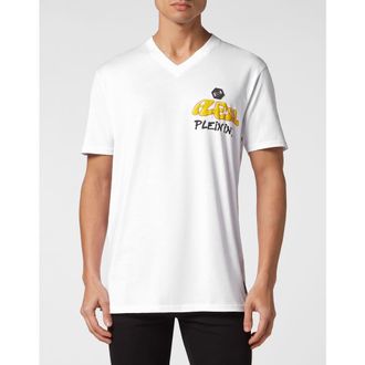 Philipp Plein T-Shirt V Neck Ss Bombing Graffiti Men in White at Nordstrom, Size Xxx-Large