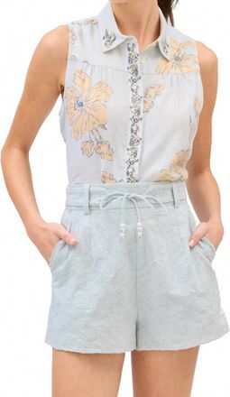 Allison New York Embroidered Ainsley Shorts In Powder Blue