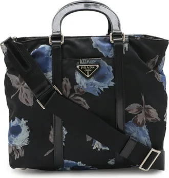 Prada Black Nylon Handbag Shoulder Bag Tote Bag (Pre-Owned)