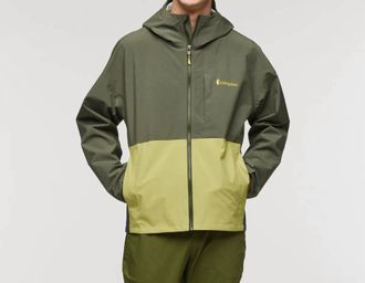 Cotopaxi Cielo Rain Jacket In Fatigue And Lemongrass