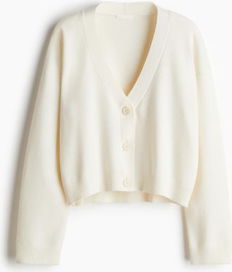 H&M Feinstrick-Cardigan - White