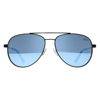 Quiksilver Aviator Mens Black Blue Mirrored QS3006 Metal - One Size