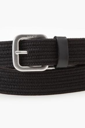 Levi's Cintur&oacute;n de tejido el&aacute;stico - Hombre - 100 - Negro / Black