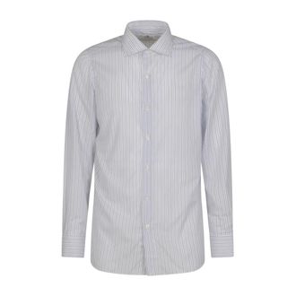 Finamore Formele Overhemd - Heren - Zakelijke Overhemden - Wit - 2XL - Overhemden
