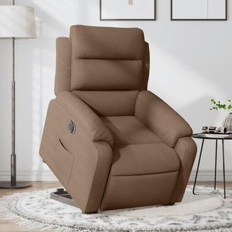 vidaXL Vidaxl - Sill&oacute;n El&eacute;ctrico Reclinable Elevable De Tela Marr&oacute;n