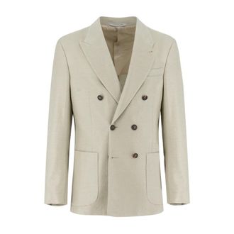 Eleventy Blazers, male, Green, Size: 2XL Double-Breasted Jacket