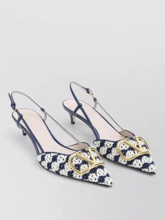 Valentino Garavani crochet slingback pumps