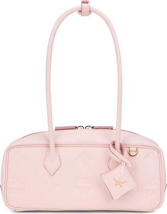 MCM Pink Aren Medium Shoulder Bag