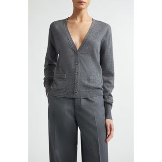 Maison Margiela Virgin Wool Cardigan in Dark Grey at Nordstrom, Size X-Small