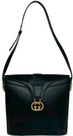 Gucci Pre-owned Vintage Schoudertas - Dames - Vintage Schoudertas - Zwart - ONE Size - Leer - Vintage