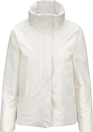 K-Way Stijlvolle Jas - Dames - Winterjassen - Wit - L - Nylon - Jassen