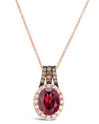 Le Vian 14K 2.02 ct. tw. Diamond & Rhodolite Pendant