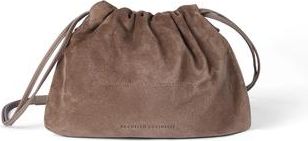 Brunello Cucinelli Suede BC Duo pouch bag in Brown at Nordstrom