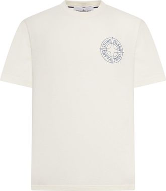 Stone Island CREW NECK COTTON T-SHIRT WITH PRINT - Stone Island - Man