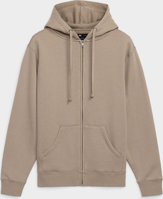 Le 31 Mens Brushed-interior zip-up hoodie