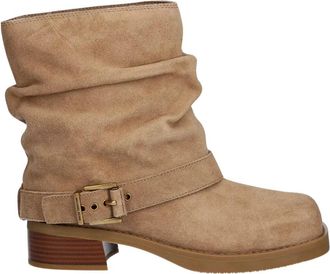 Michael Kors Colby Enkellaars - Dames - Enkellaarsjes - Beige - 39 EU - Leer - Schoenen