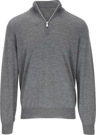 Brunello Cucinelli zip-detail sweater - Grey