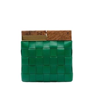Bottega Veneta Pre-owned Snap Clutch - Dames - Vintage Clutch - Groen - ONE Size - Vintage