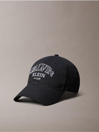 Calvin Klein Mens Curved Logo Cap - Black