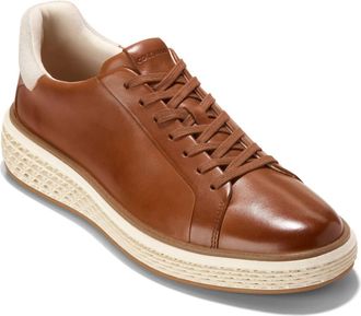 Cole Haan GrandPro Court SkyWeave Sneaker in British Tan/ivory Suede at Nordstrom, Size 10.5