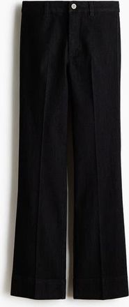 H&M Flared High Jeans in Denim Black at Nordstrom, Size 10