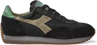 Diadora Dirty Stone Wash Evo Canvas Sneakers - Heren - Sneakers - Zwart - 46 1/2 EU - Su&egrave;de - Schoenen